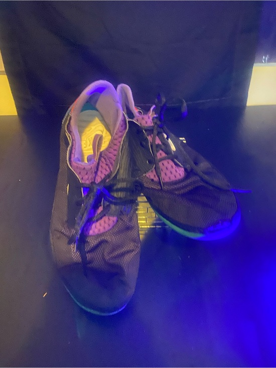 Nike Black Athletic Sneakers with Teal Sole and Purple Accents